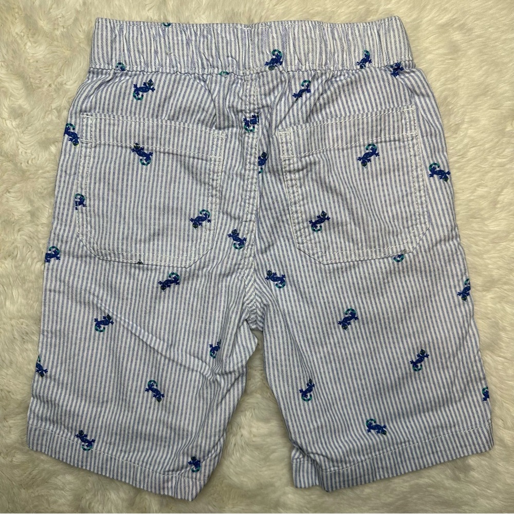 The Children’s Place Shorts Pinstripe With Lizards Blue & White Size 5T - Picture 11 of 16